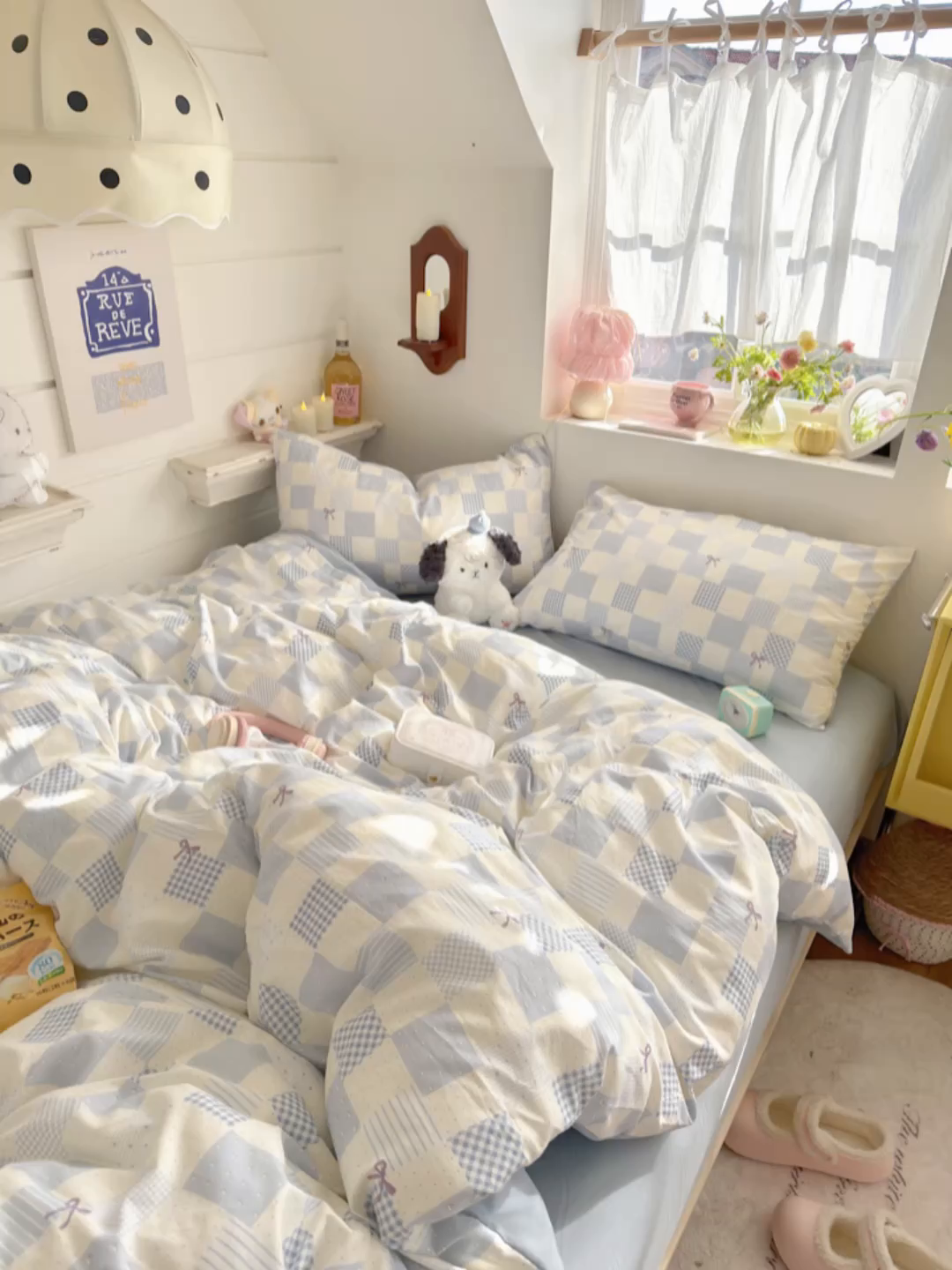 91家纺网 家纺一手货源 找家纺 佳鸿家纺 2026新款【提供买家秀】110克高克重云朵棉四件套学生宿舍三件套床单款床笠款 海盐奶格