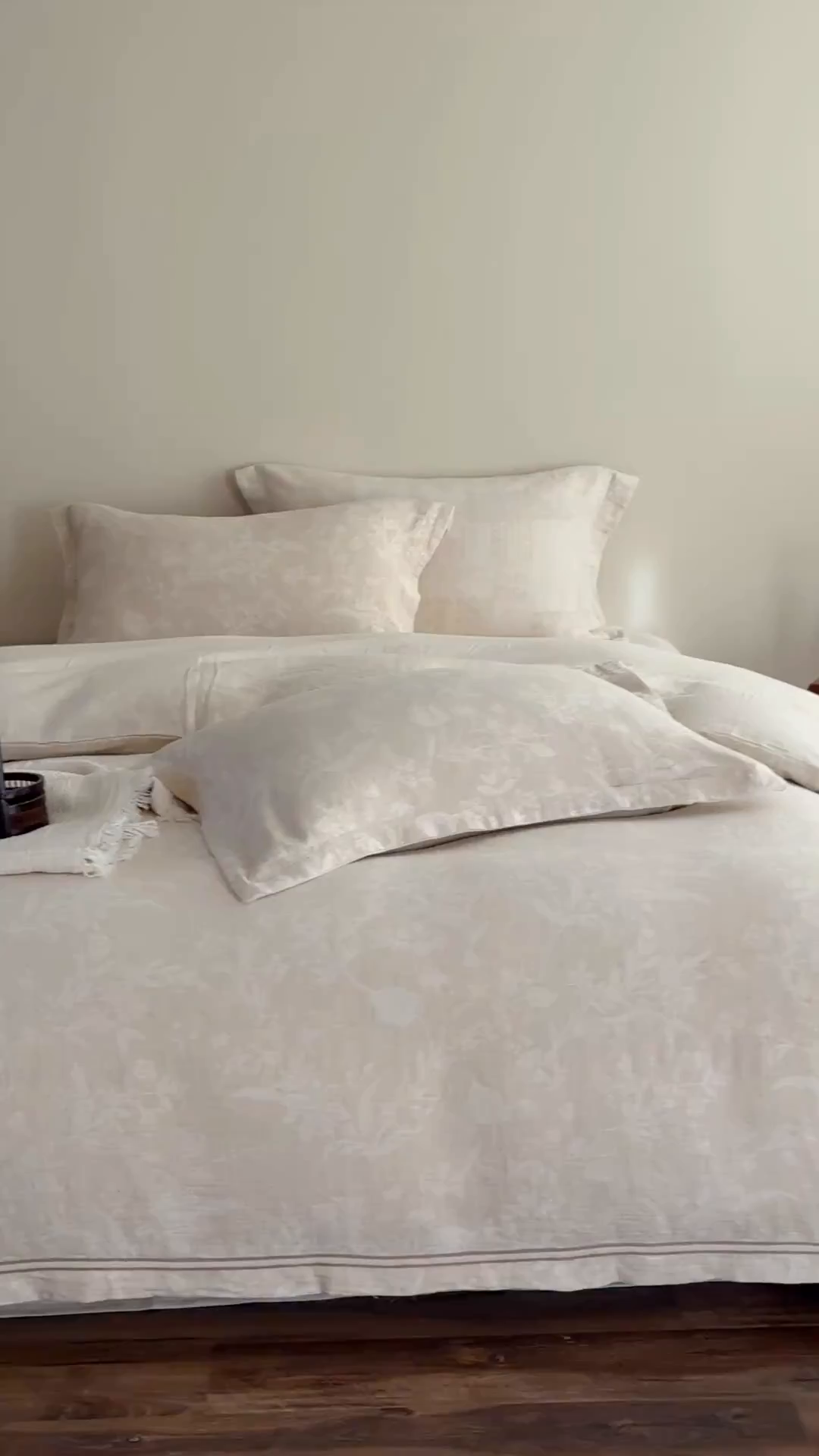 91家纺网 家纺一手货源 找家纺 （总）爱丽丝 2026新款色织提花棉麻四件套-如梦令织带款