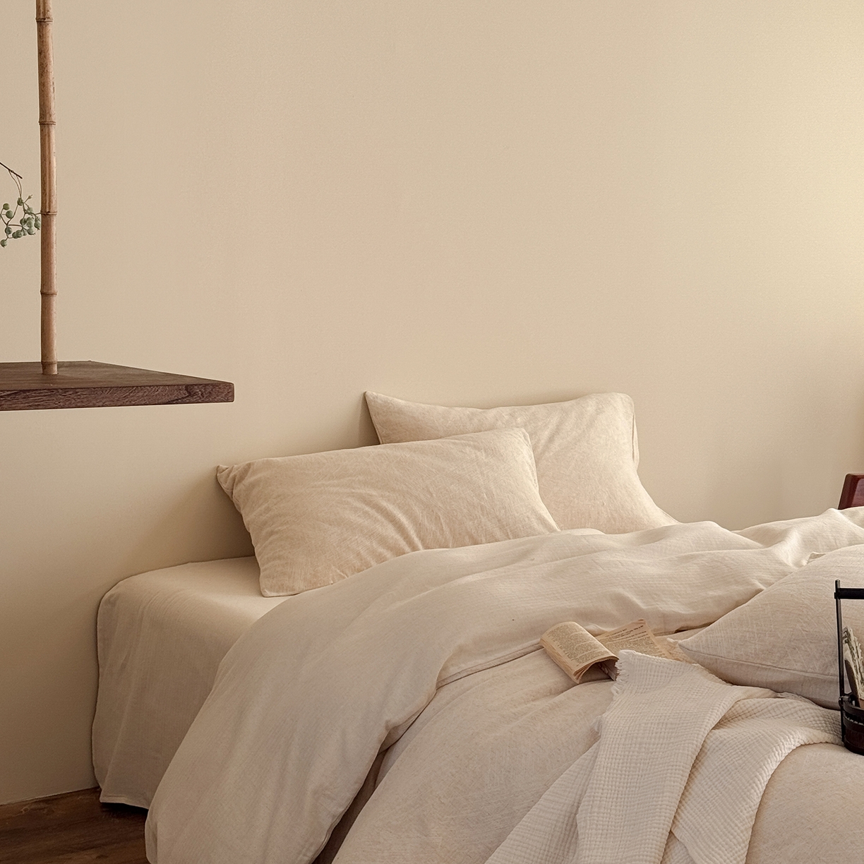 91家纺网 家纺一手货源 找家纺 （总）爱丽丝 2026新款色织提花棉麻四件套-鎏光基础款