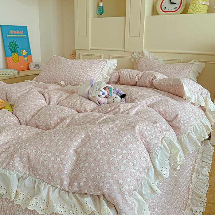 91家纺网 家纺一手货源 找家纺 （总）栩裕纺织 2025新款全棉双层纱床盖三件套四件套