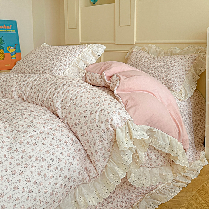 91家纺网 家纺一手货源 找家纺 （总）栩裕纺织 2025新款全棉双层纱床盖三件套四件套