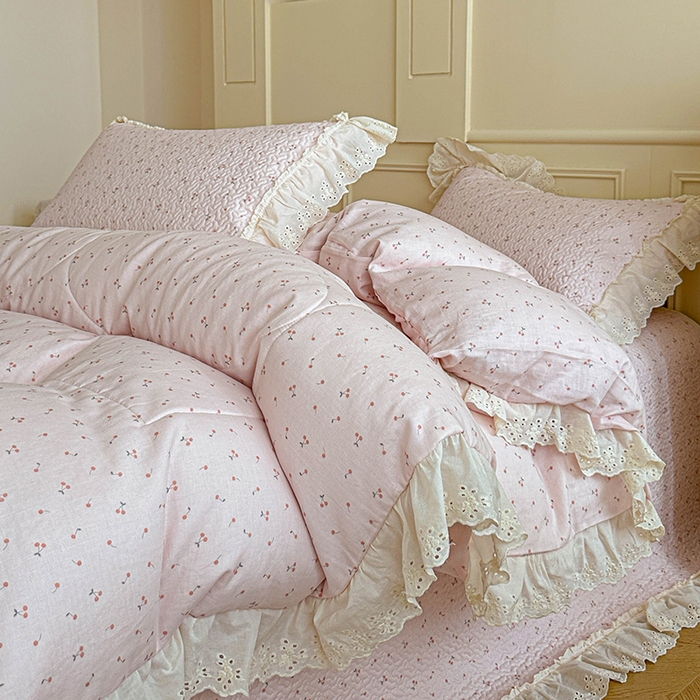 91家纺网 家纺一手货源 找家纺 （总）栩裕纺织 2025新款全棉双层纱床盖三件套四件套