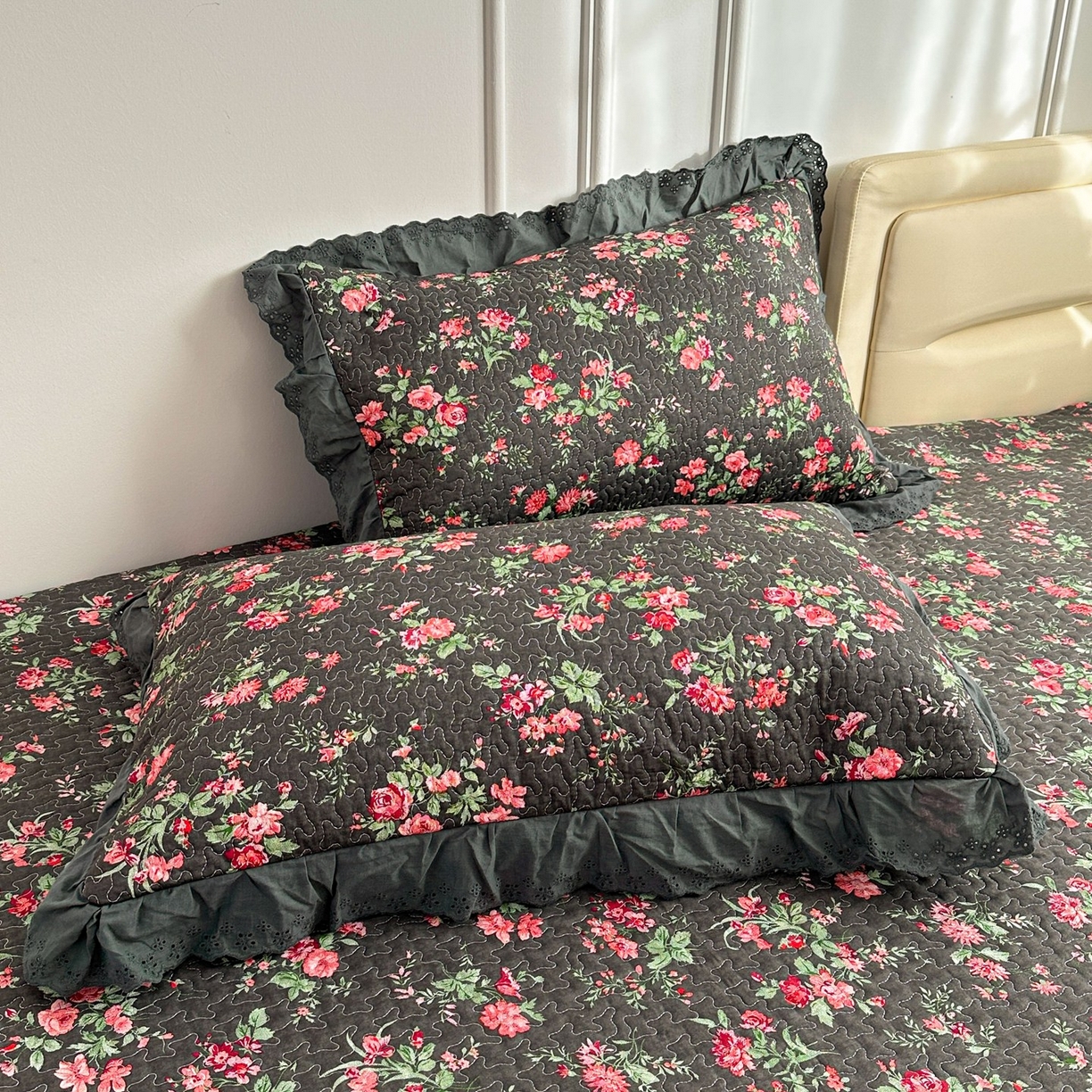 91家纺网 家纺一手货源 找家纺 暖居 2026年支持定制纯棉床盖三件套四件套大拼接床专用榻榻米农村大炕盖直角系列 中国美~包边款