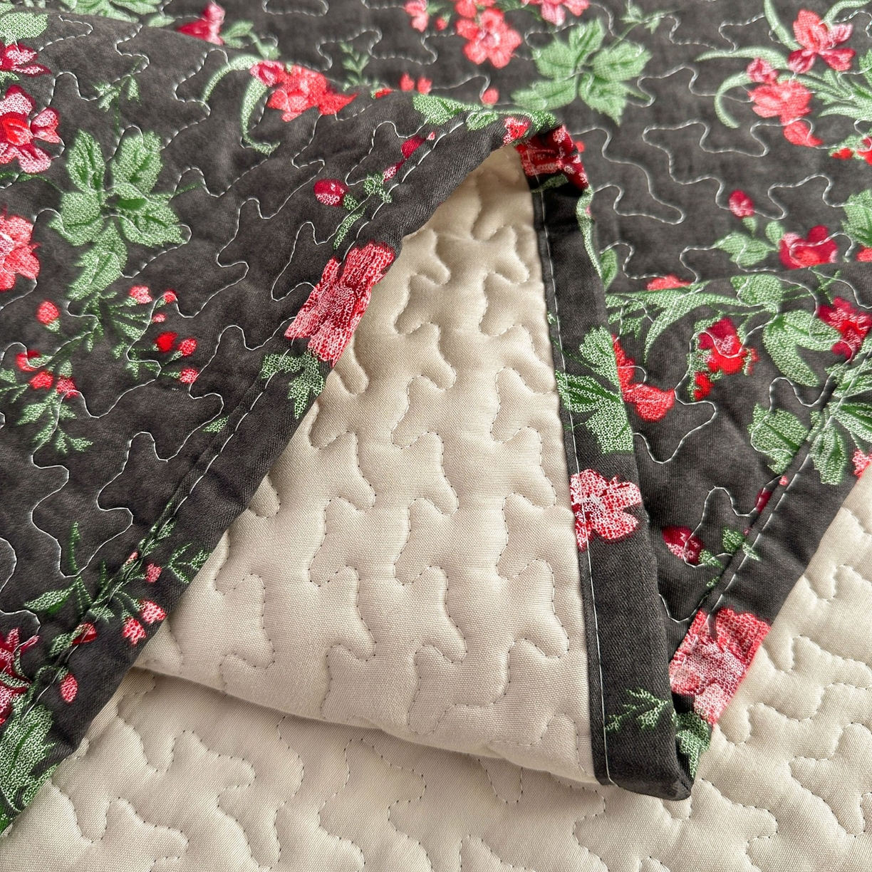 91家纺网 家纺一手货源 找家纺 暖居 2026年支持定制纯棉床盖三件套四件套大拼接床专用榻榻米农村大炕盖直角系列 中国美~包边款