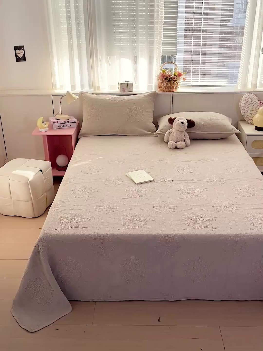 91家纺网 家纺一手货源 找家纺 栩裕纺织 2025新款全棉大提花砂洗床盖三件套—花开富贵大圆满系列 圆满-卡