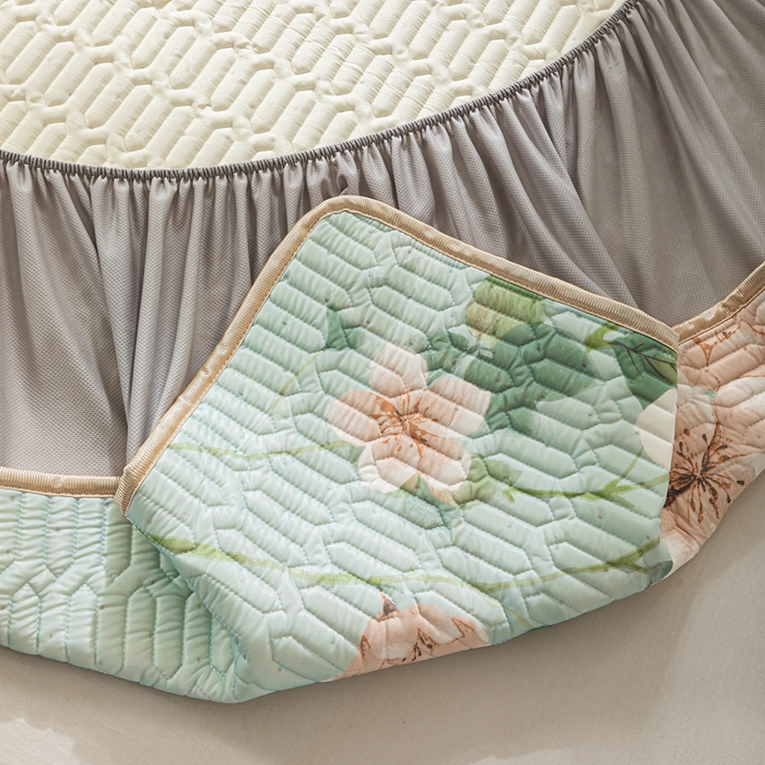 91家纺网 家纺一手货源 找家纺 （总）美丽折家纺2025年新款0.6厚床笠款乳胶凉席三件套