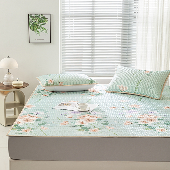 91家纺网 家纺一手货源 找家纺 （总）美丽折家纺2025年新款0.6厚床笠款乳胶凉席三件套