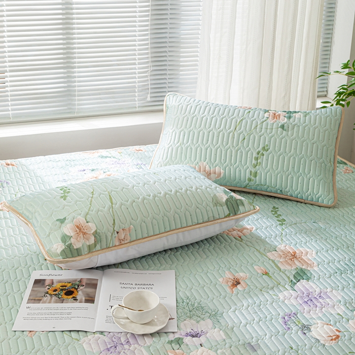 91家纺网 家纺一手货源 找家纺 （总）美丽折家纺2025年新款0.6厚床笠款乳胶凉席三件套