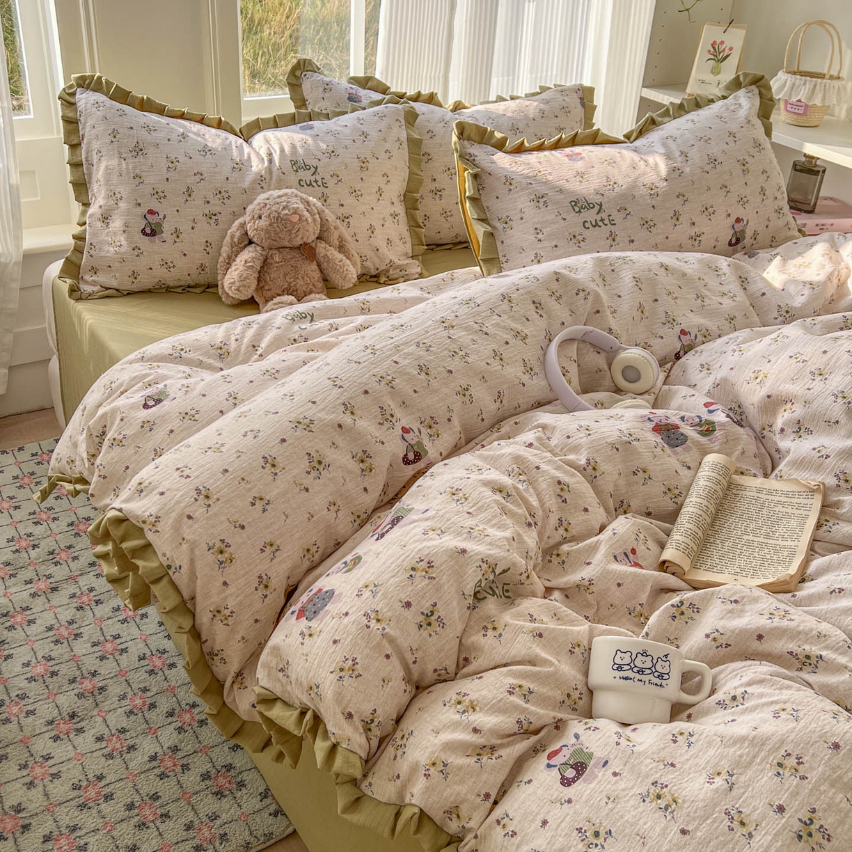 91家纺网 家纺一手货源 找家纺 （总）亨通家纺 2026新款亲肤棉花边四件套