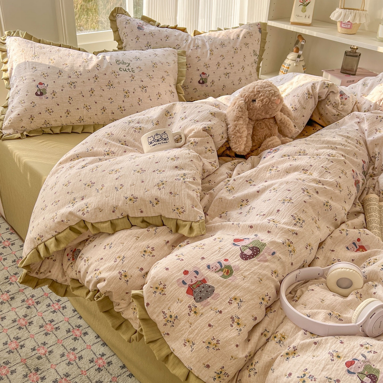 91家纺网 家纺一手货源 找家纺 （总）亨通家纺 2026新款亲肤棉花边四件套