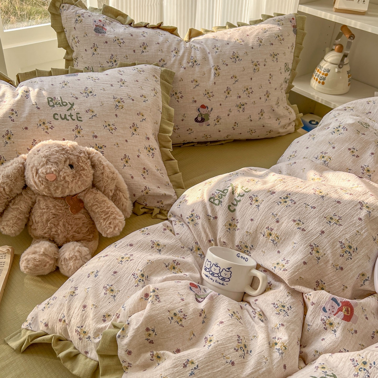 91家纺网 家纺一手货源 找家纺 （总）亨通家纺 2026新款亲肤棉花边四件套