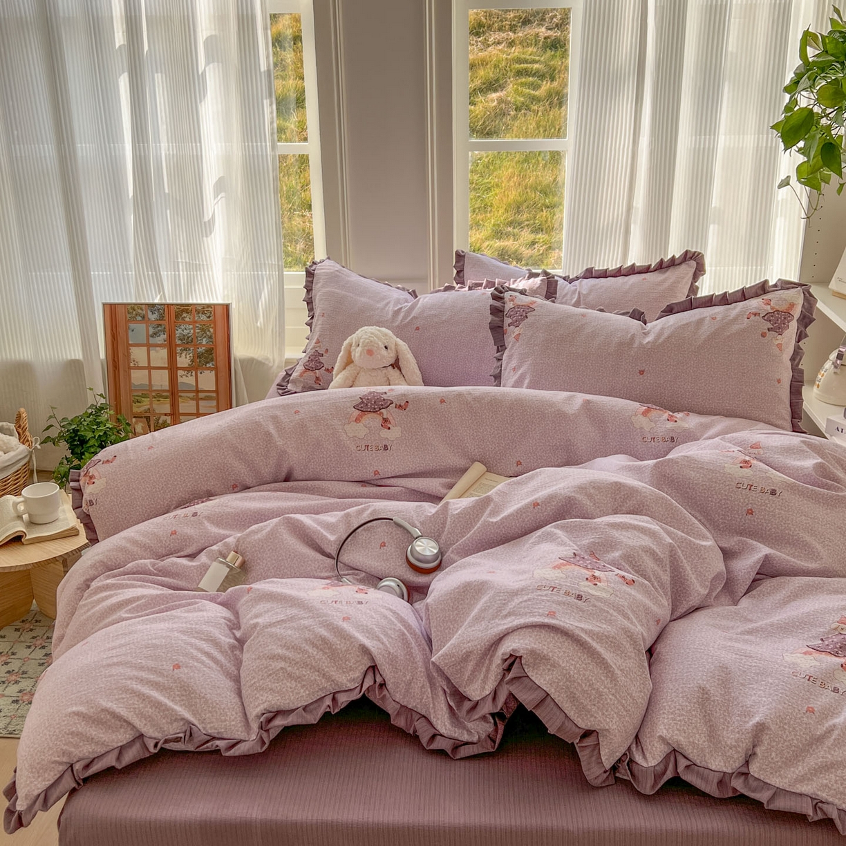 91家纺网 家纺一手货源 找家纺 （总）亨通家纺 2026新款亲肤棉花边四件套