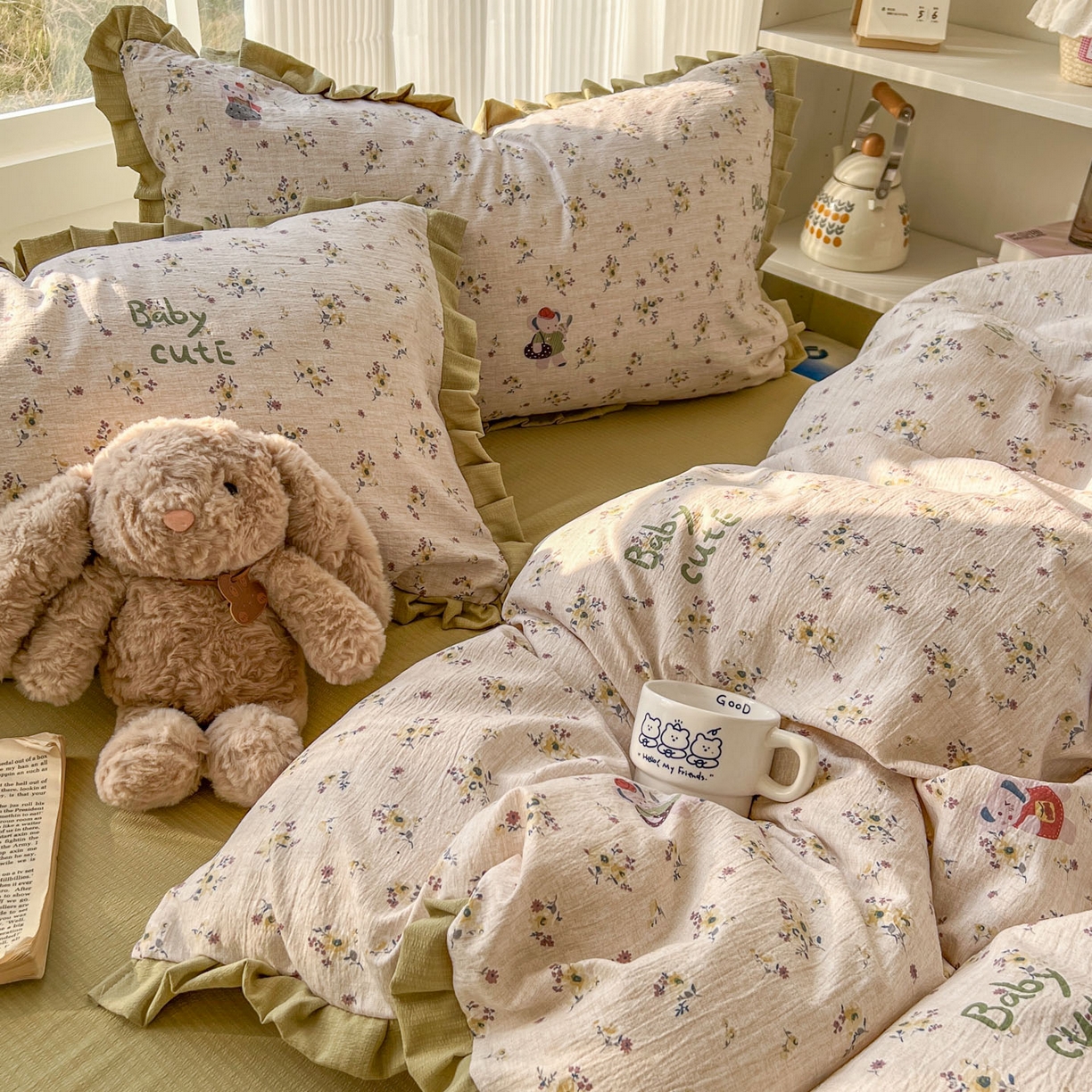 91家纺网 家纺一手货源 找家纺 （总）亨通家纺 2026新款亲肤棉花边四件套