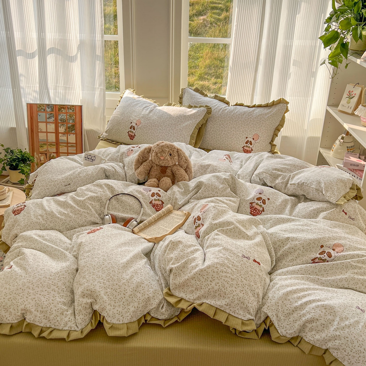 91家纺网 家纺一手货源 找家纺 （总）亨通家纺 2026新款亲肤棉花边四件套