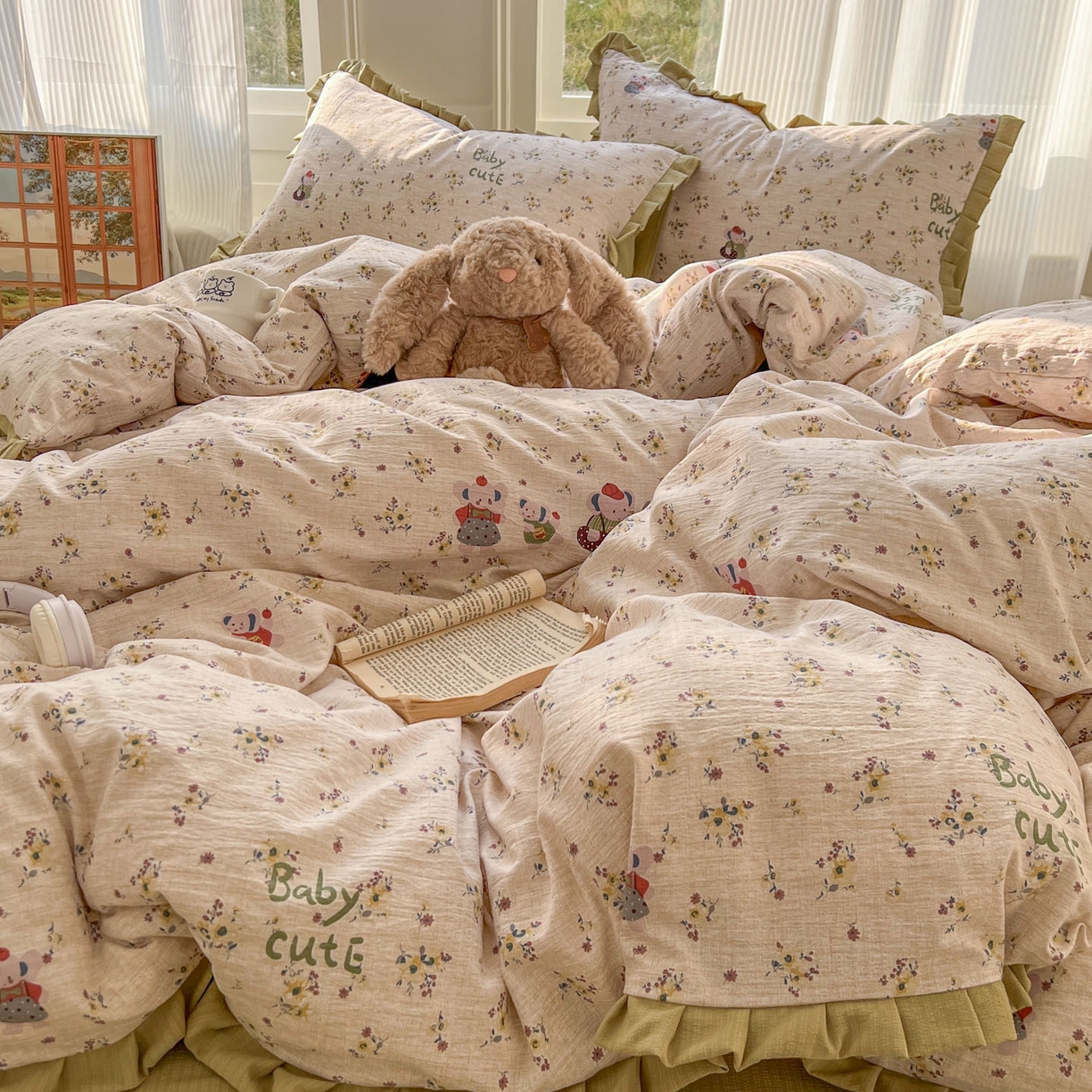 91家纺网 家纺一手货源 找家纺 （总）亨通家纺 2026新款亲肤棉花边四件套