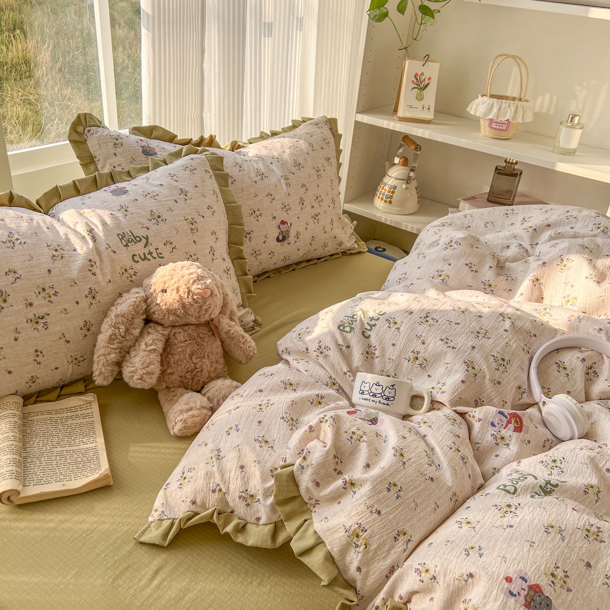 91家纺网 家纺一手货源 找家纺 （总）亨通家纺 2026新款亲肤棉花边四件套