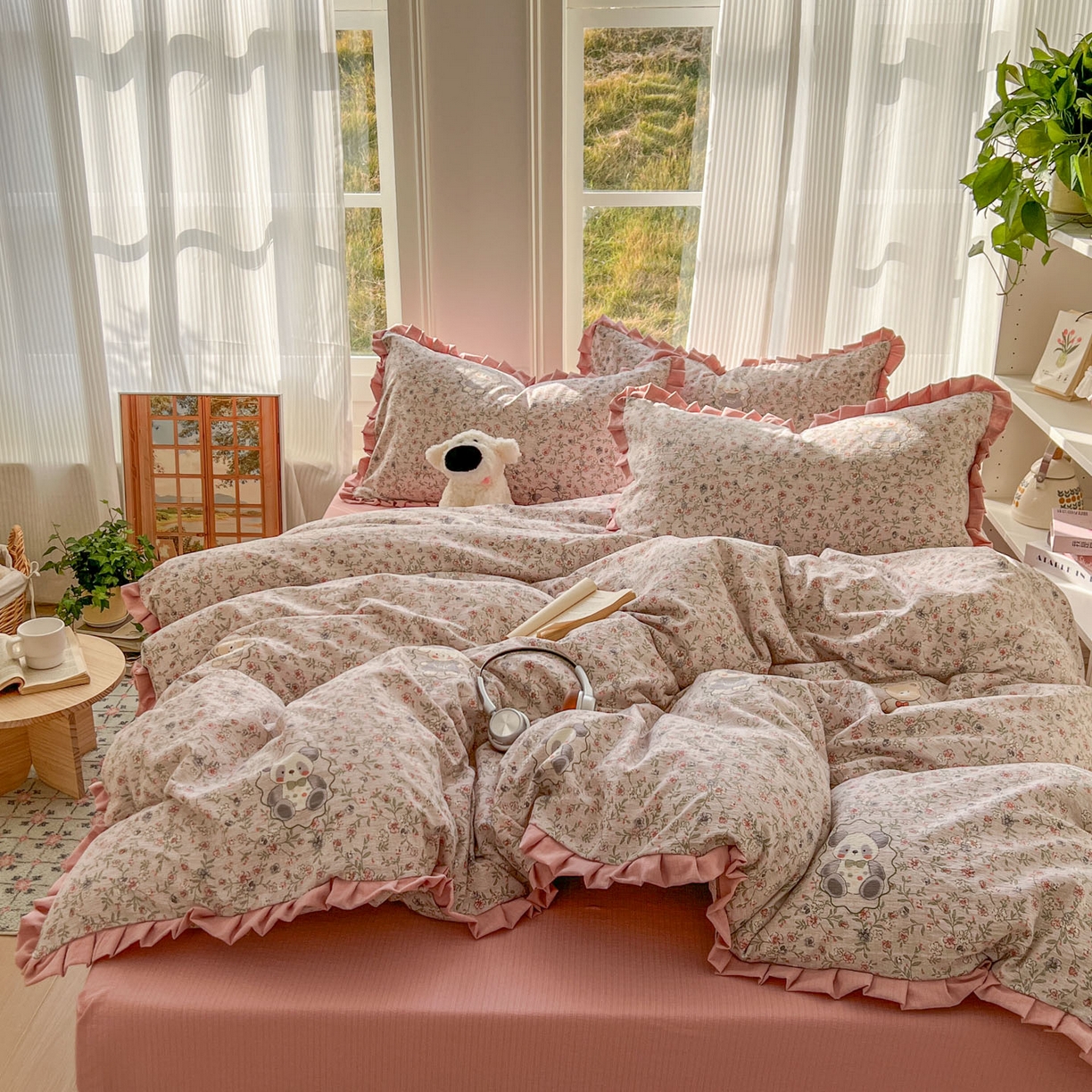 91家纺网 家纺一手货源 找家纺 （总）亨通家纺 2026新款亲肤棉花边四件套