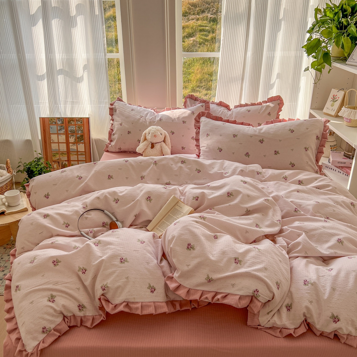 91家纺网 家纺一手货源 找家纺 （总）亨通家纺 2026新款亲肤棉花边四件套