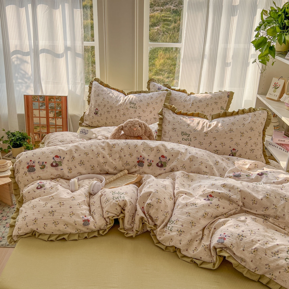 91家纺网 家纺一手货源 找家纺 （总）亨通家纺 2026新款亲肤棉花边四件套