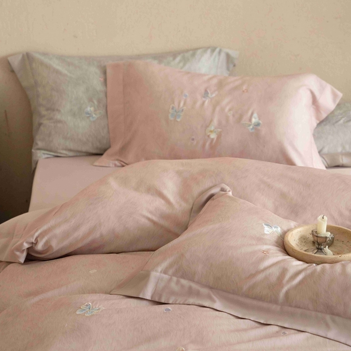 91家纺网 家纺一手货源 找家纺 （总）黛舒家居 2026新款80s兰精天丝棉四件套-蝴蝶 （商品控价：不得低于以下价格！！ 线上最低控价（基础价）：430/450）