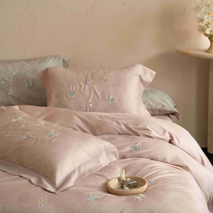 91家纺网 家纺一手货源 找家纺 （总）黛舒家居 2026新款80s兰精天丝棉四件套-蝴蝶 （商品控价：不得低于以下价格！！ 线上最低控价（基础价）：430/450）