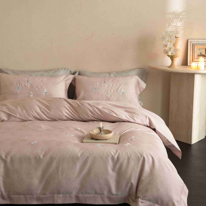 91家纺网 家纺一手货源 找家纺 （总）黛舒家居 2026新款80s兰精天丝棉四件套-蝴蝶 （商品控价：不得低于以下价格！！ 线上最低控价（基础价）：430/450）