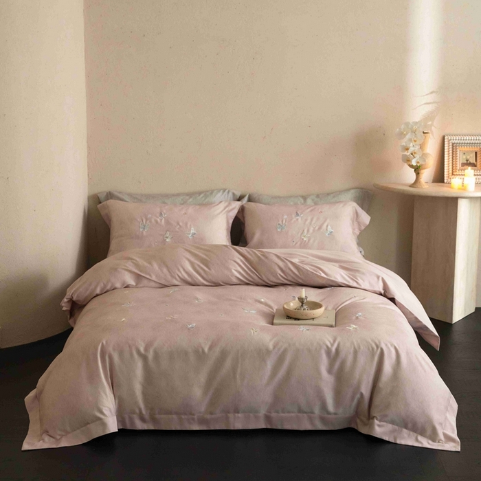 91家纺网 家纺一手货源 找家纺 （总）黛舒家居 2026新款80s兰精天丝棉四件套-蝴蝶 （商品控价：不得低于以下价格！！ 线上最低控价（基础价）：430/450）