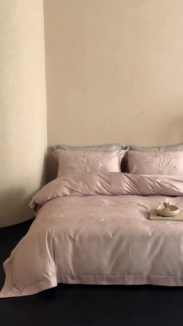 91家纺网 家纺一手货源 找家纺 （总）黛舒家居 2026新款80s兰精天丝棉四件套-蝴蝶 （商品控价：不得低于以下价格！！ 线上最低控价（基础价）：430/450）