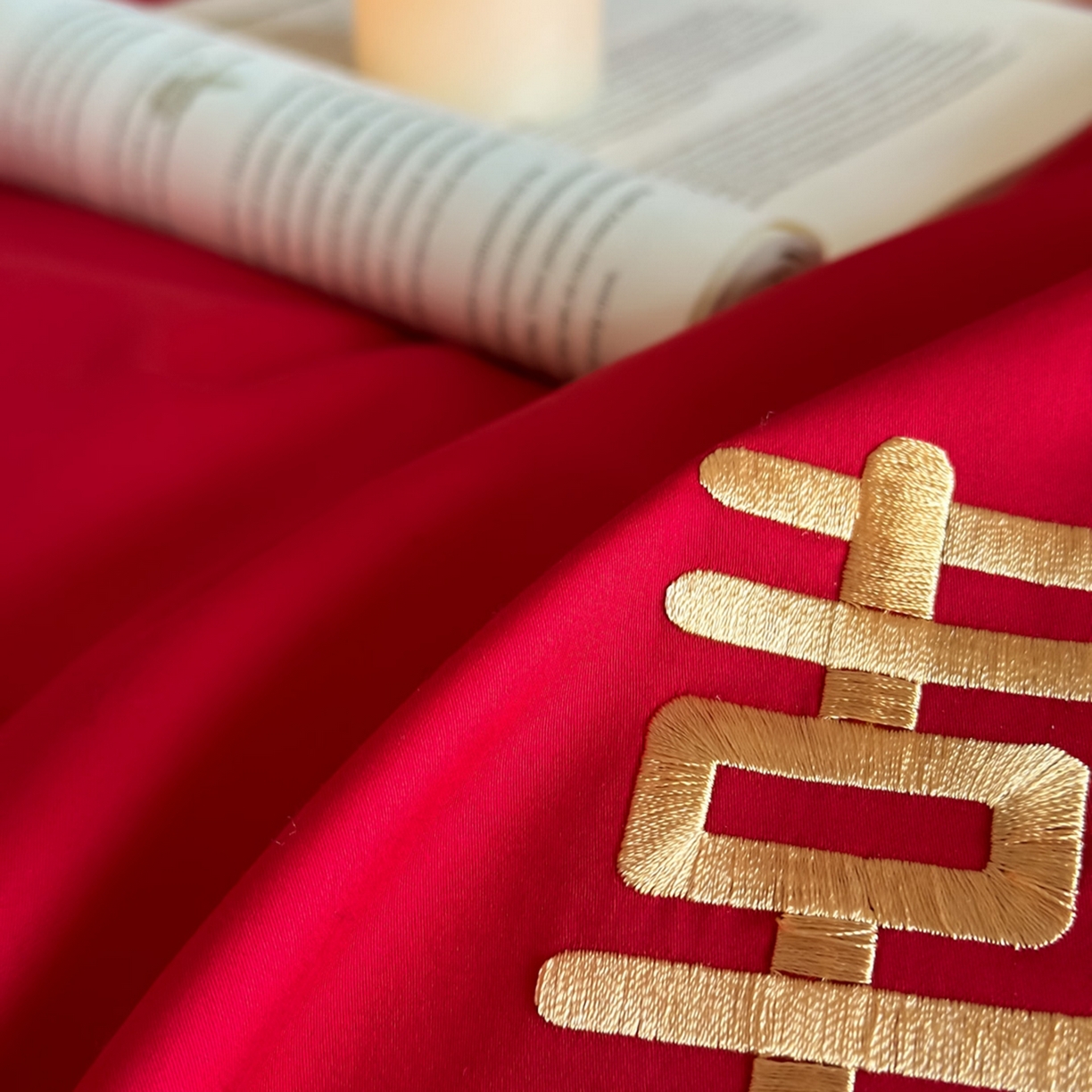 91家纺网 家纺一手货源 找家纺 欧乐蒂 2025新款亲肤棉刺绣花边婚庆四件套-倾城 倾城-金