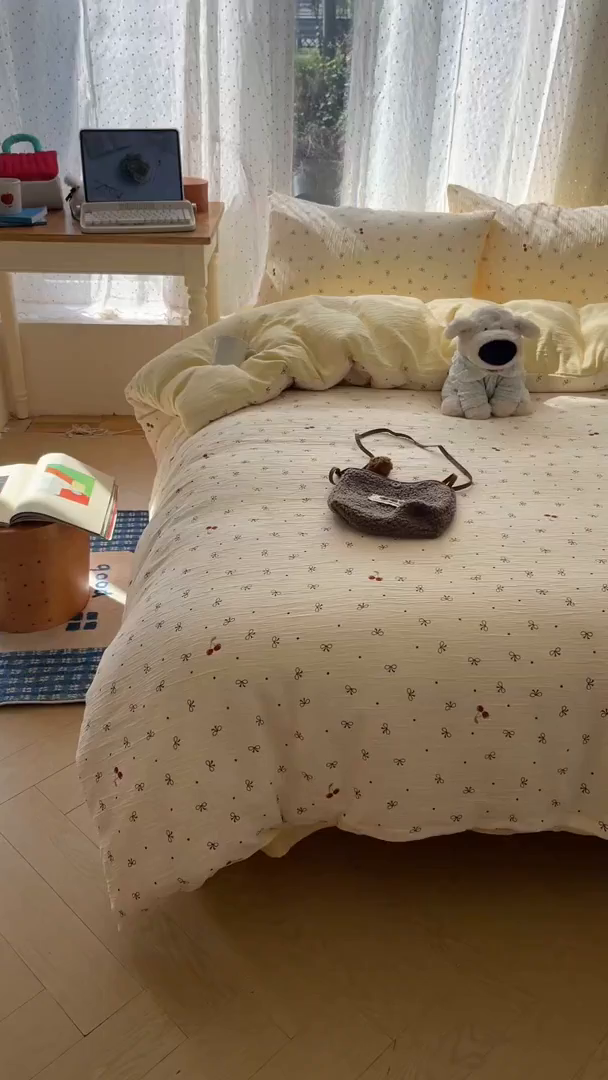 91家纺网 家纺一手货源 找家纺 （总）澜妃 2025新款甄选三层纱印花四件套系列