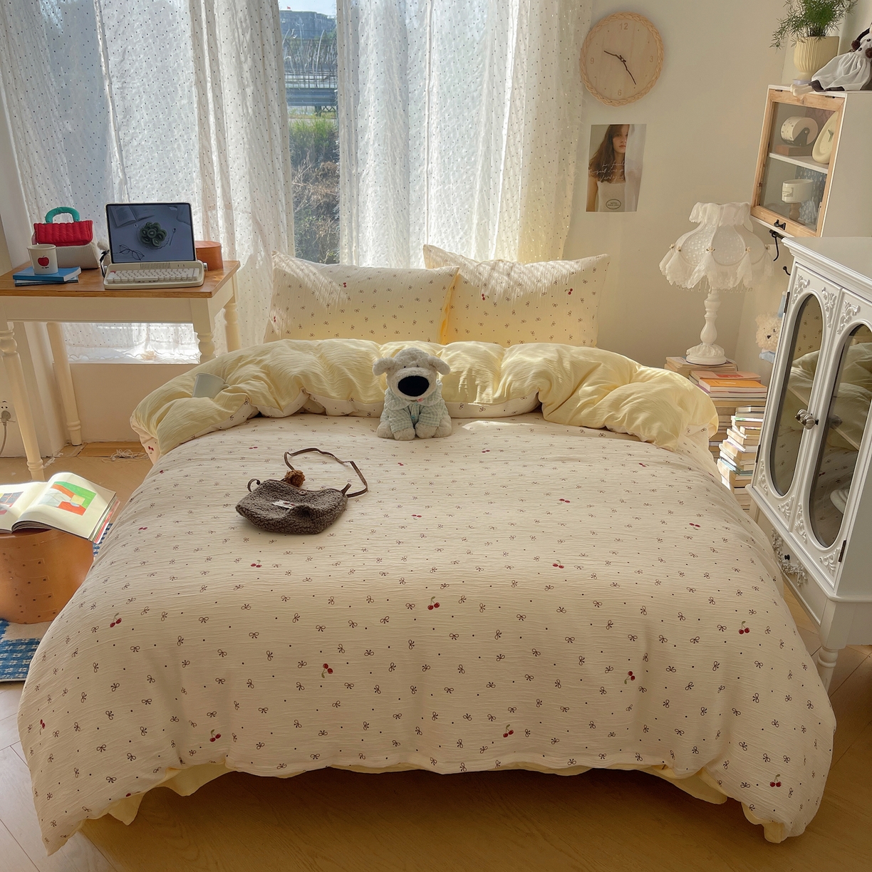 91家纺网 家纺一手货源 找家纺 （总）澜妃 2025新款甄选三层纱印花四件套系列