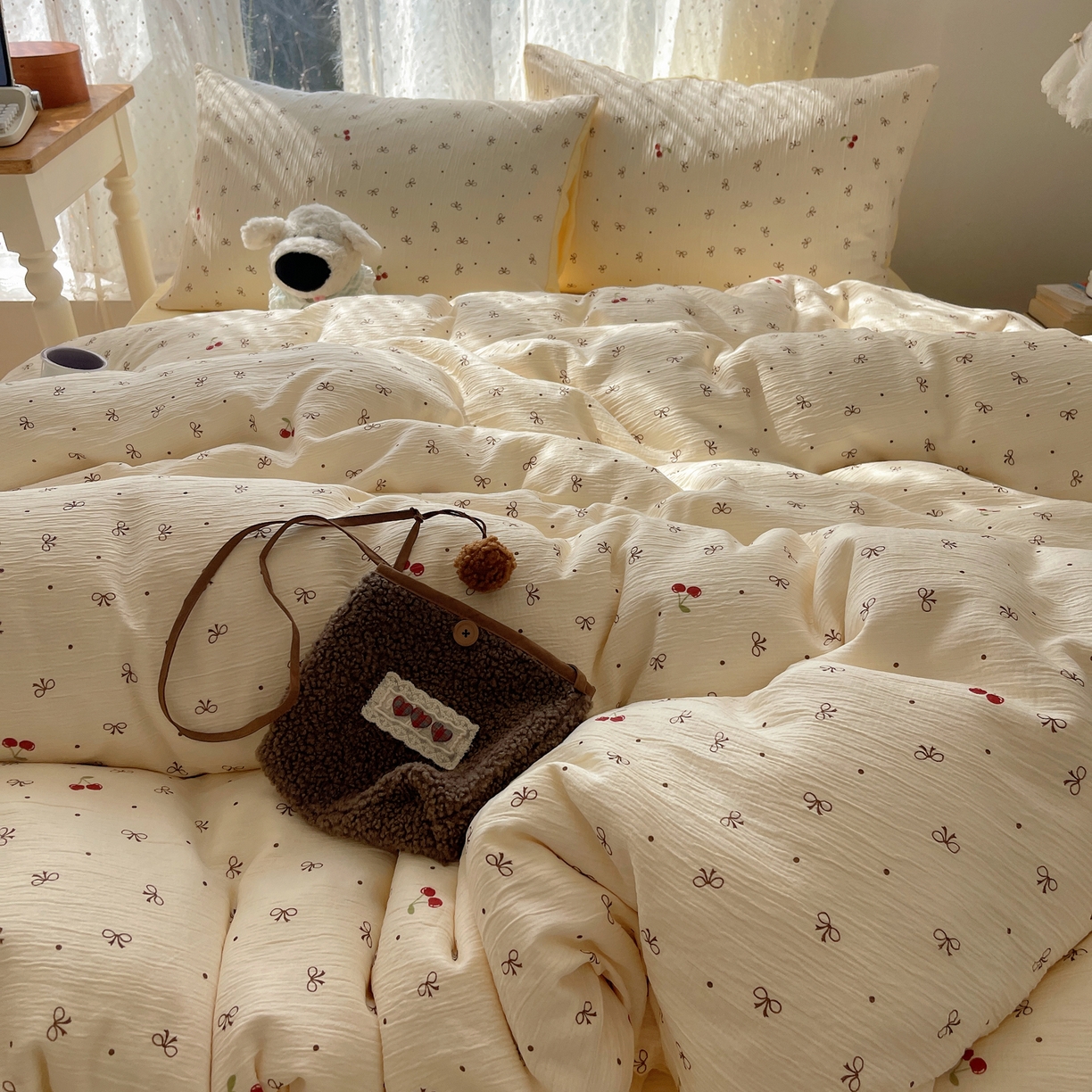 91家纺网 家纺一手货源 找家纺 （总）澜妃 2025新款甄选三层纱印花四件套系列