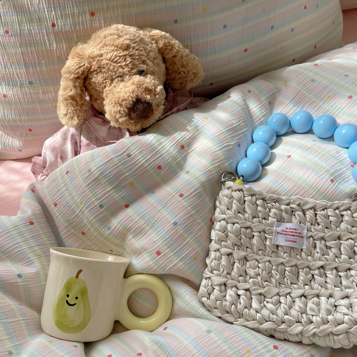 91家纺网 家纺一手货源 找家纺 澜妃 2025新款甄选三层纱印花四件套系列 彩虹世界