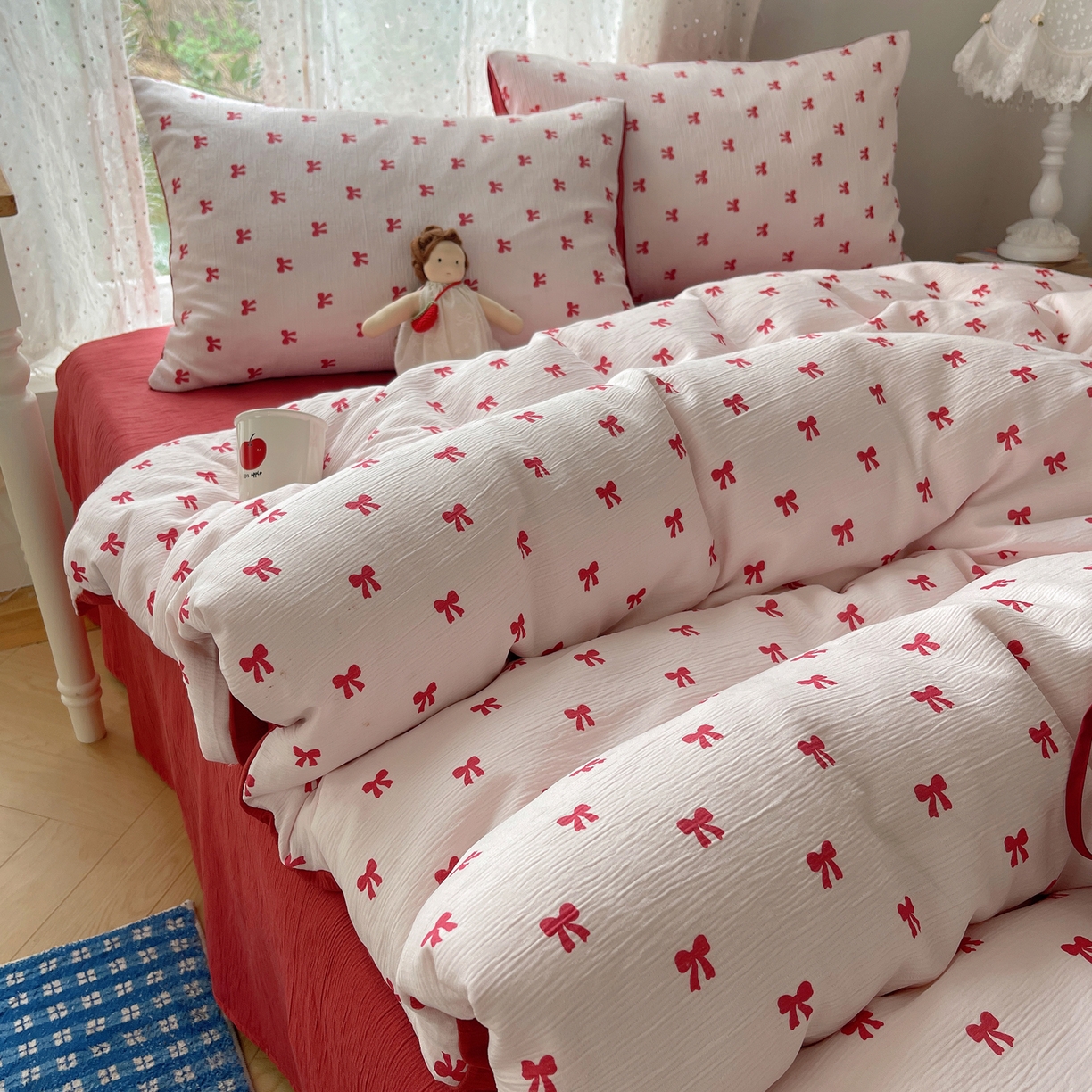 91家纺网 家纺一手货源 找家纺 澜妃 2025新款甄选三层纱印花四件套系列 莓果结