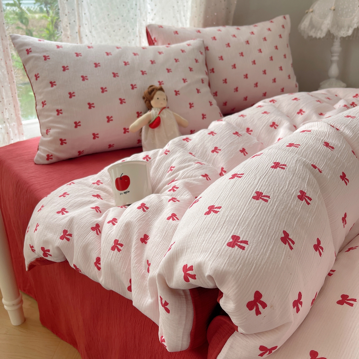 91家纺网 家纺一手货源 找家纺 澜妃 2025新款甄选三层纱印花四件套系列 莓果结