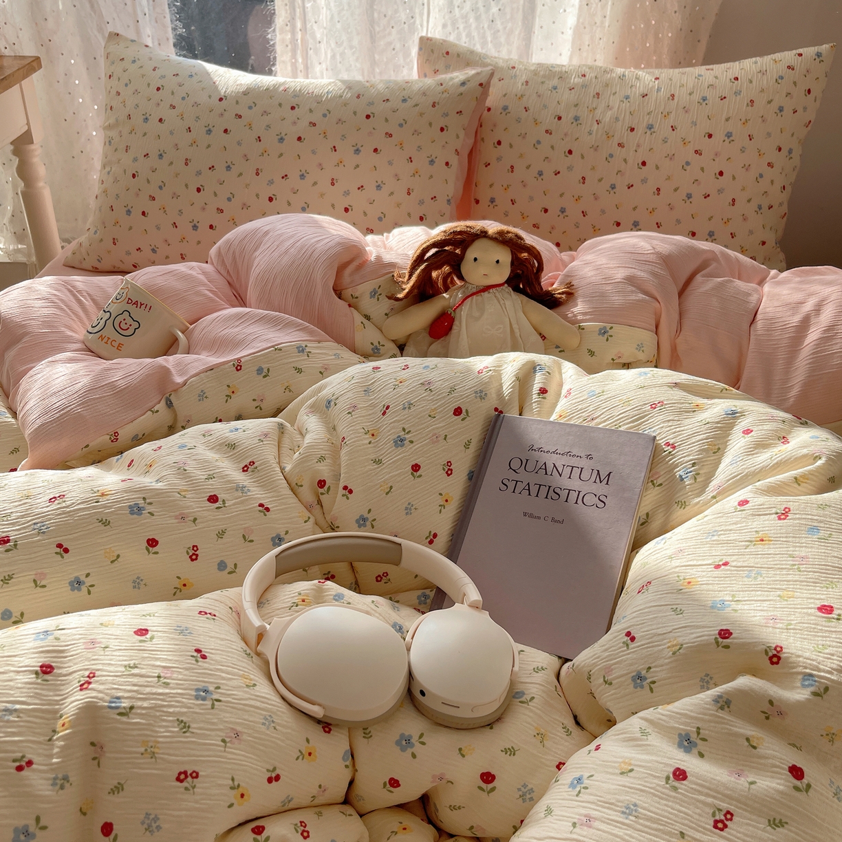 91家纺网 家纺一手货源 找家纺 澜妃 2025新款甄选三层纱印花四件套系列 小花点点