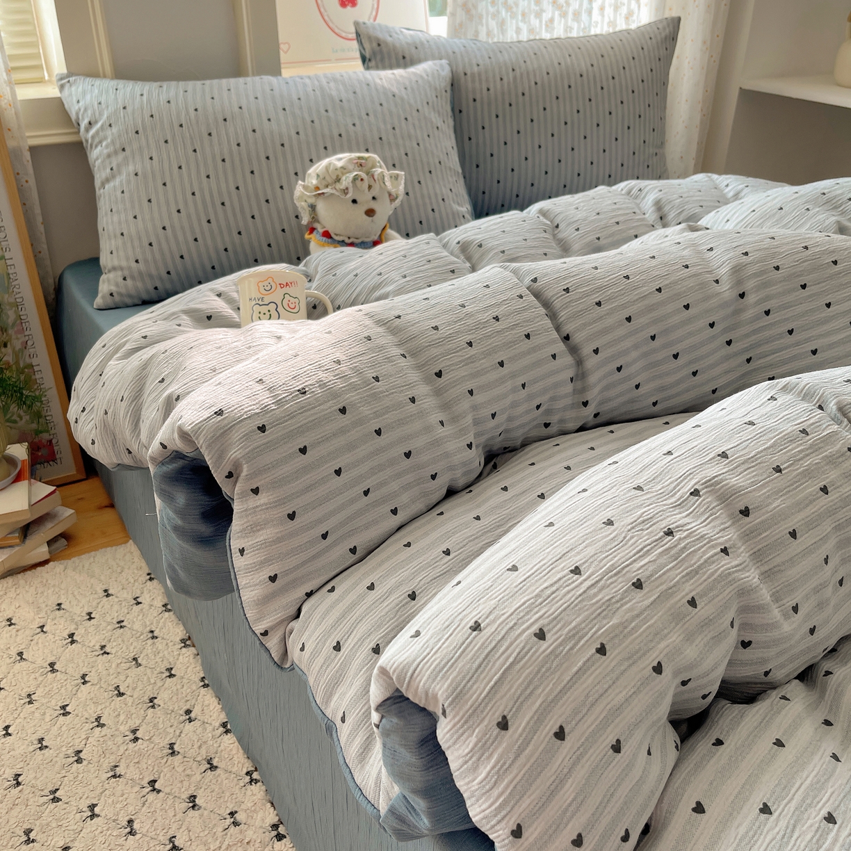 91家纺网 家纺一手货源 找家纺 澜妃 2025新款甄选三层纱印花四件套系列 雨爱