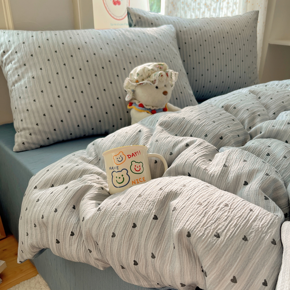 91家纺网 家纺一手货源 找家纺 澜妃 2025新款甄选三层纱印花四件套系列 雨爱