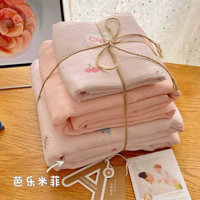 91家纺网 家纺一手货源 找家纺 （总）澜妃 2025新款甄选三层纱印花四件套系列