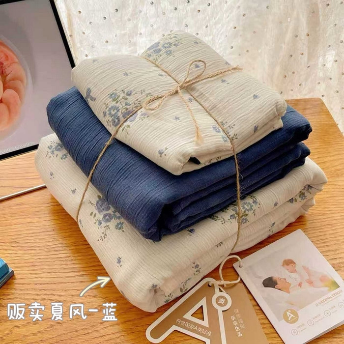 91家纺网 家纺一手货源 找家纺 （总）澜妃 2025新款甄选三层纱印花四件套系列