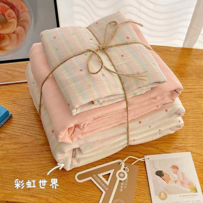 澜妃 2025新款甄选三层纱印花四件套系列 彩波波