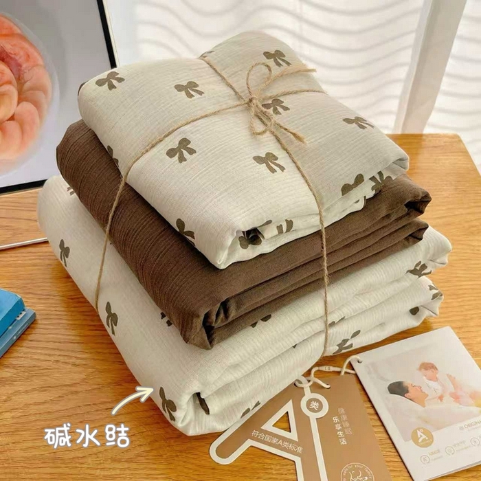 澜妃 2025新款甄选三层纱印花四件套系列 碱水结