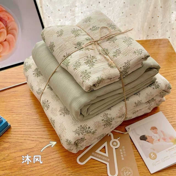 澜妃 2025新款甄选三层纱印花四件套系列 沐风