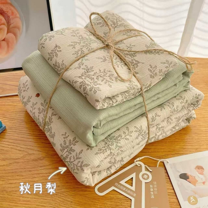 澜妃 2025新款甄选三层纱印花四件套系列 秋月梨