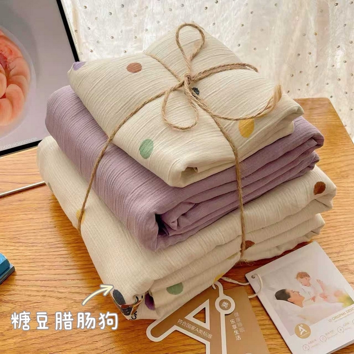 澜妃 2025新款甄选三层纱印花四件套系列 糖豆腊肠狗