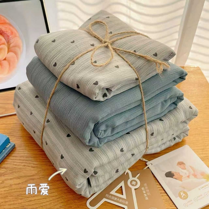 澜妃 2025新款甄选三层纱印花四件套系列 雨爱