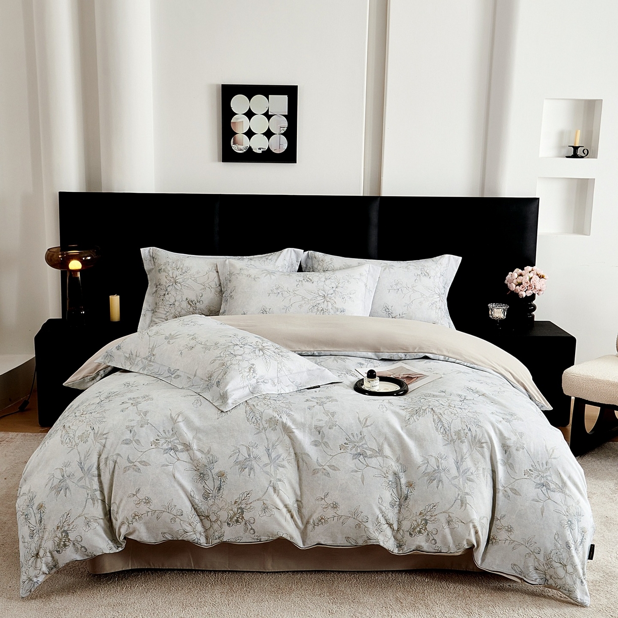 91家纺网 家纺一手货源 找家纺 （总）芙绣家纺 2025新款全棉纯棉磨毛内合简单款四件套