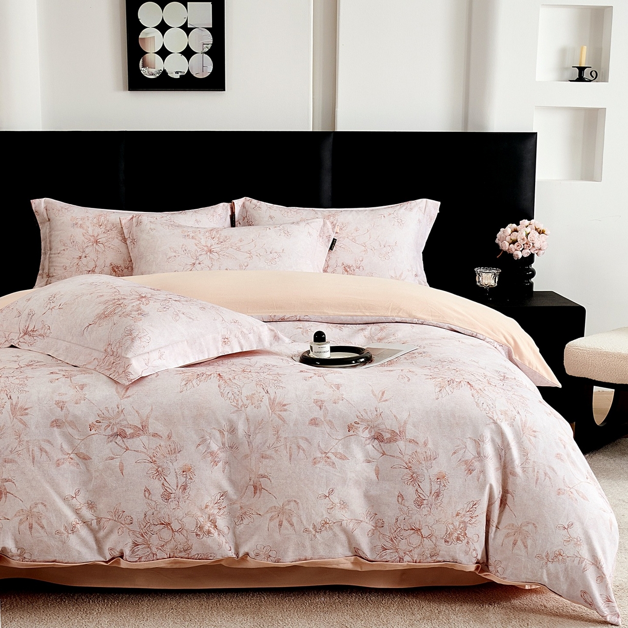 91家纺网 家纺一手货源 找家纺 （总）芙绣家纺 2025新款全棉纯棉磨毛内合简单款四件套