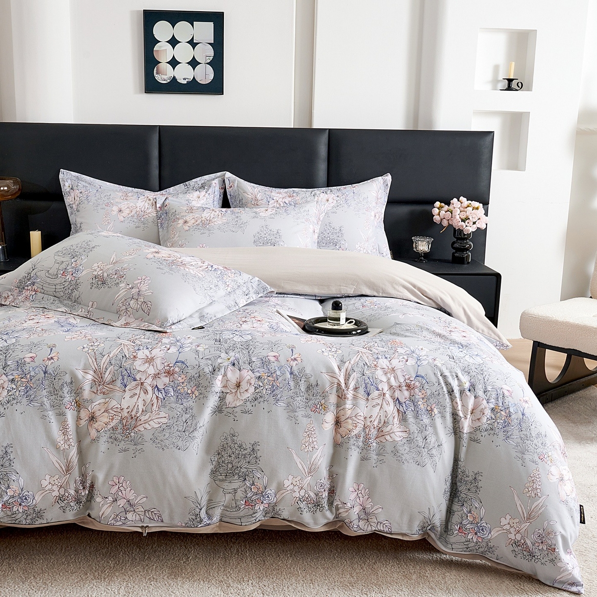 91家纺网 家纺一手货源 找家纺 （总）芙绣家纺 2025新款全棉纯棉磨毛内合简单款四件套