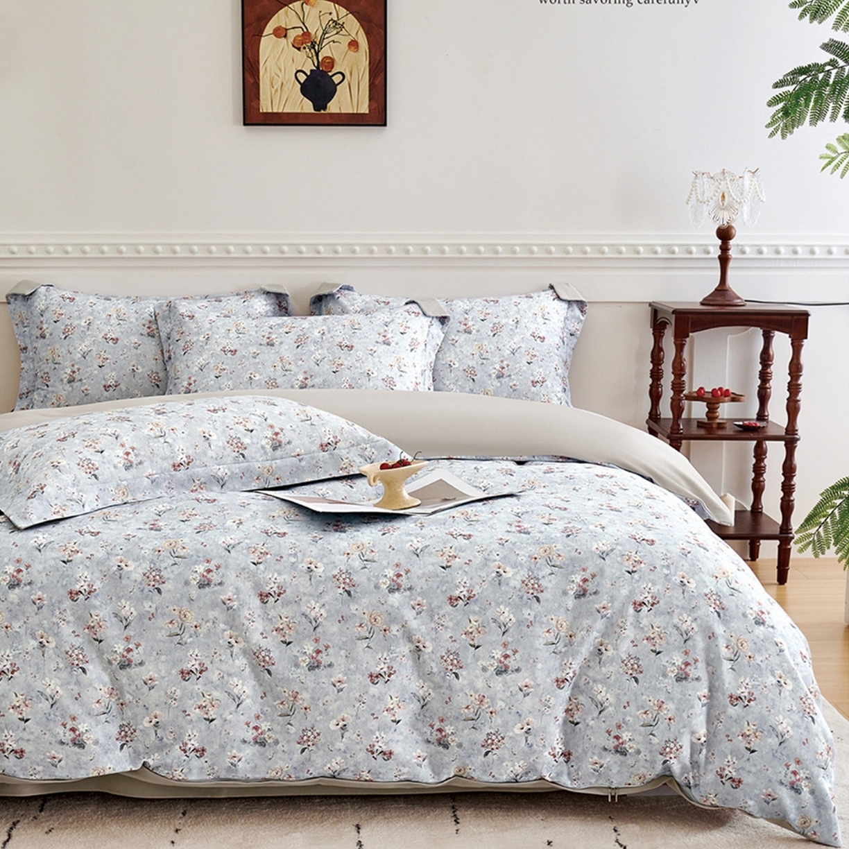 91家纺网 家纺一手货源 找家纺 （总）芙绣家纺 2025新款全棉纯棉磨毛内合简单款四件套